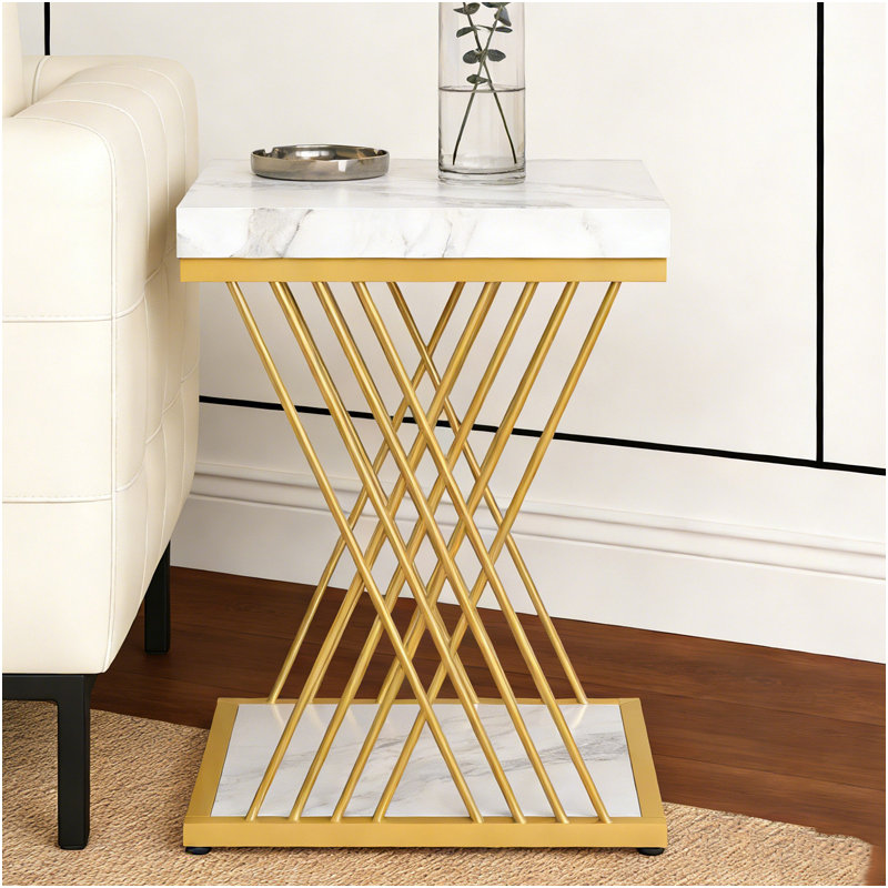 Table de chevet moderne à 2 niveaux