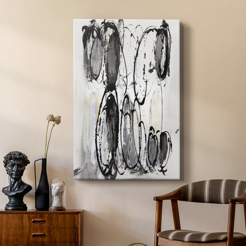 Grey Scribbles II - galerie sur mesure, H 60 po x l 40 po