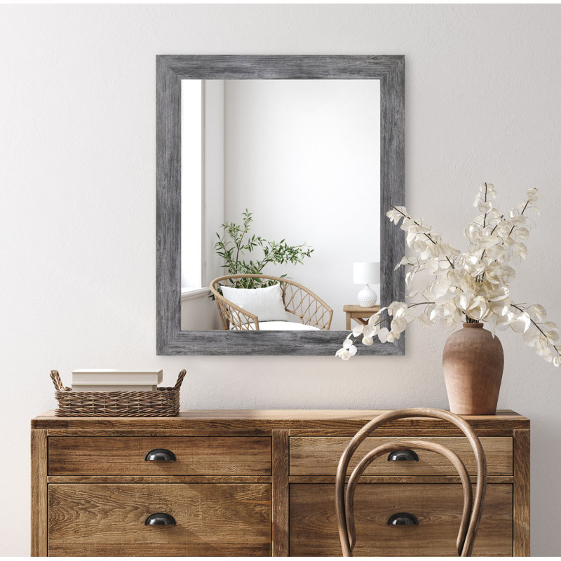 Miroir d'appoint mural Rayne, Gris