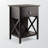 Alayzia 1-Drawer Brown Finish X-Side Panel Accent Nightstand, Coffee, 24.83" H X 18.73" W X 14.72" D