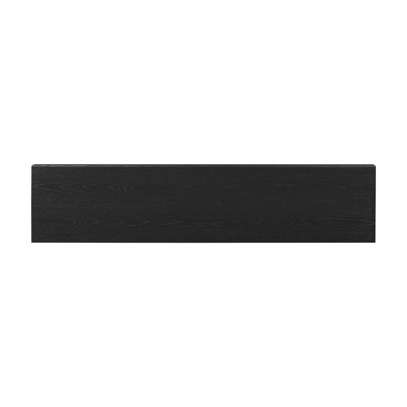 Rosenell Console Table-Natural Oak Veneer, Black Oak Veneer
