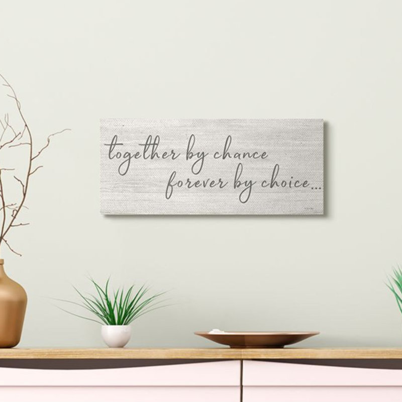 Together By Chance Rustic Romantic Canvas Wall Art