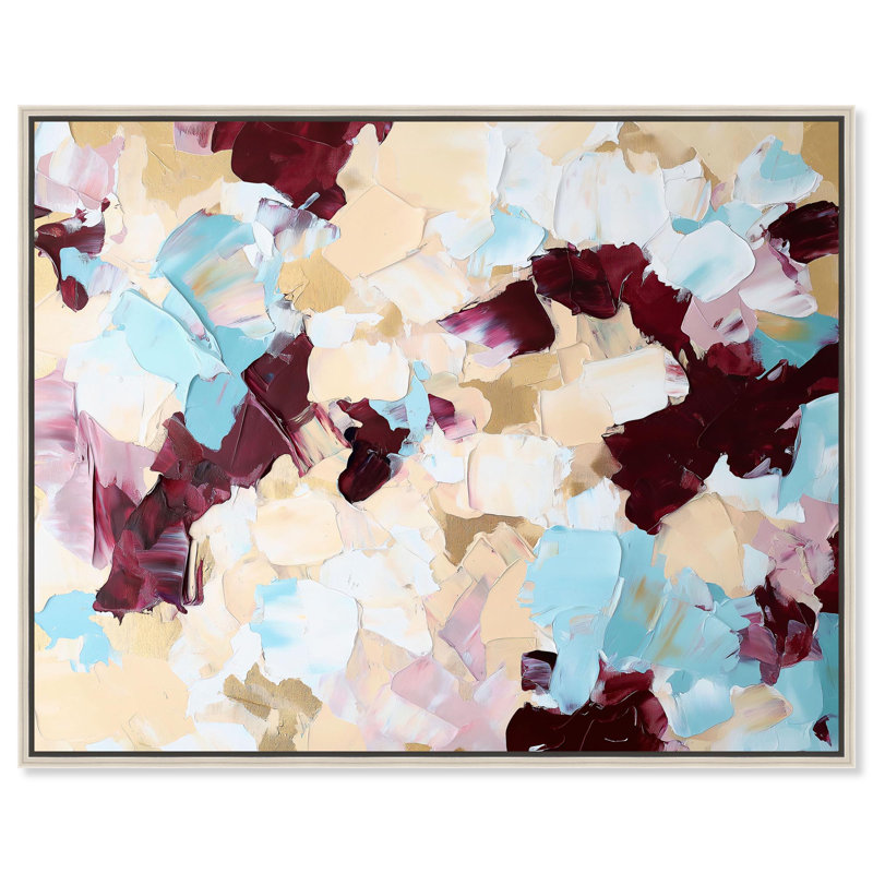 «Crimson and Blue», reproduction d'art sur toile par Art Remedy, H 25 po x l 31 po, Cadre argenté