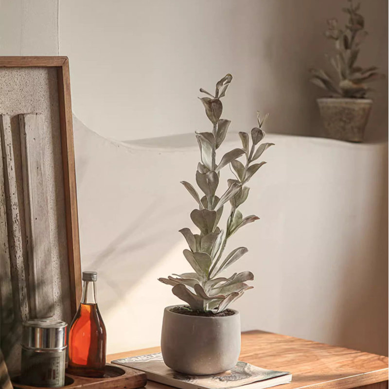 Plante verte réaliste dans un pot en céramique