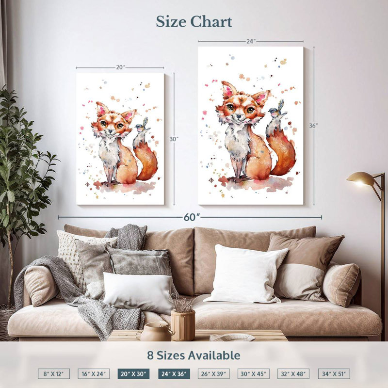 Brampt Sweet Fox, 36" H x 24" W
