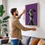 Elegant Greyhound Portrait Minimalist - Wrapped Canvas-1917781624-1917781626