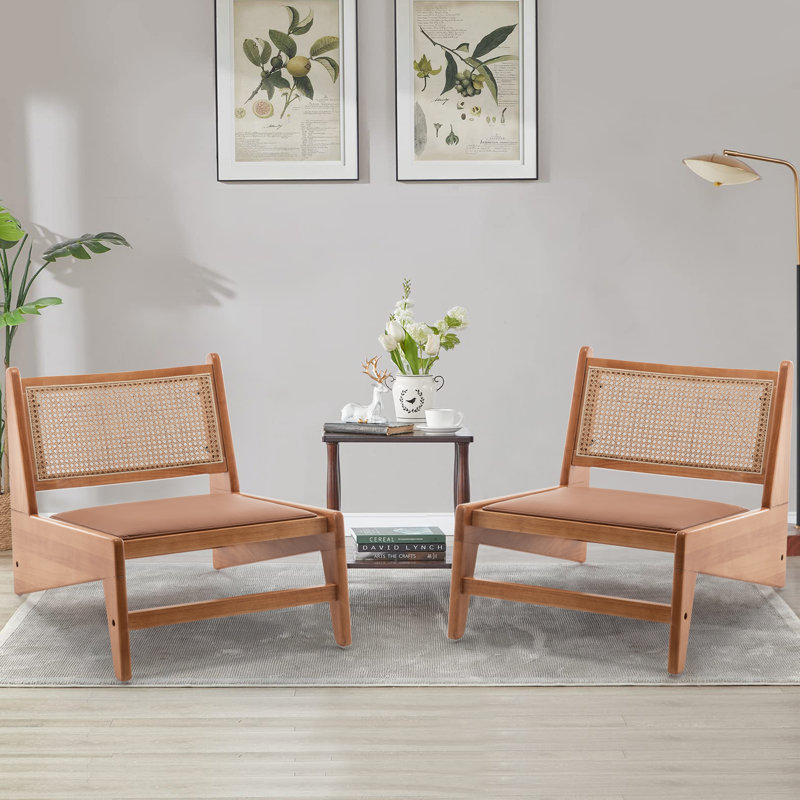Chaise d'appoint Landreth, Similicuir brun