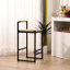 2 tabourets de bar à hauteur de comptoir avec siège en corde de papier, fabrication en métal, capacité de poids maximale de 220 lb, structure de chaises moderne facile à installer, polyvalente pour la maison,-1230704373