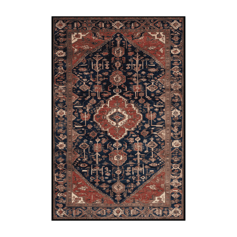 Tapis brun lavable à la machine, Rectangulaire 3 pi x 5 pi