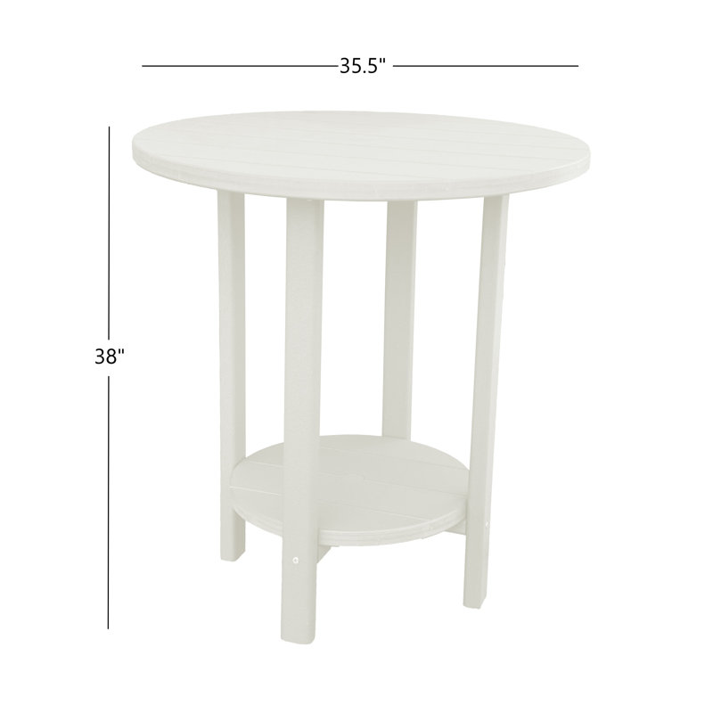 Table bistro Gloridine pour l'extérieur, Blanc