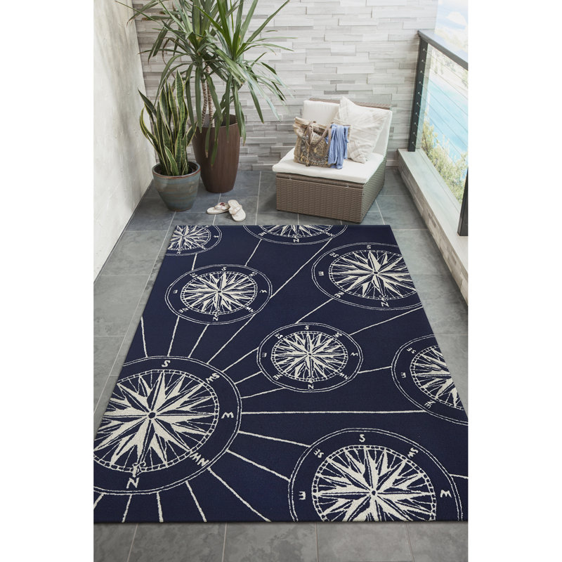 Shelborne Geometric Water Resistant Kitchen Mat, Rectangle 5' x 7'6"