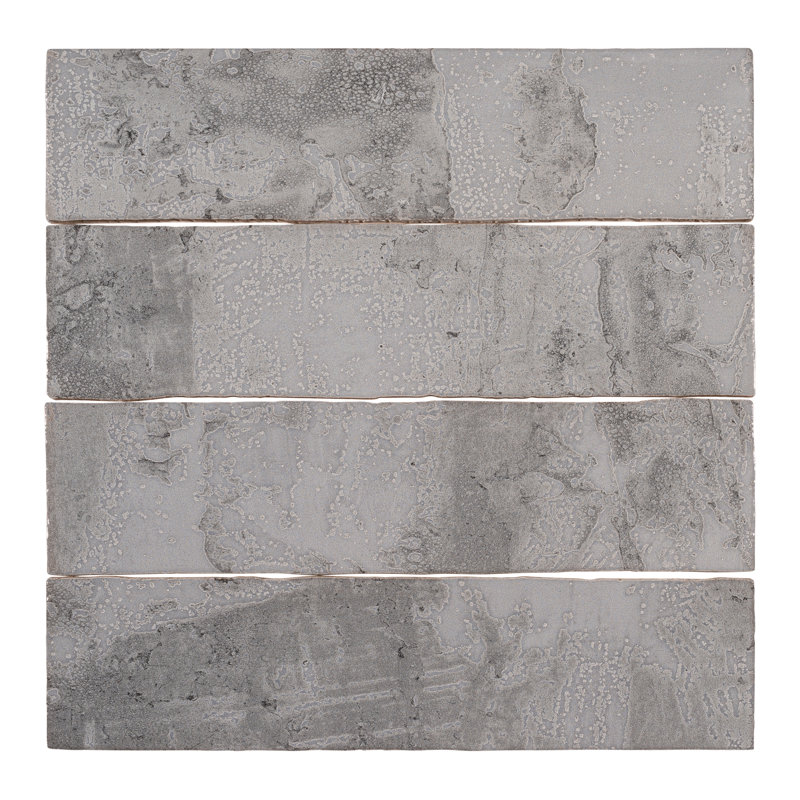 Splash 3-in. x 12-in. Subway Vintage Look Matte & Glossy Ceramic Wall Tile, Prussian