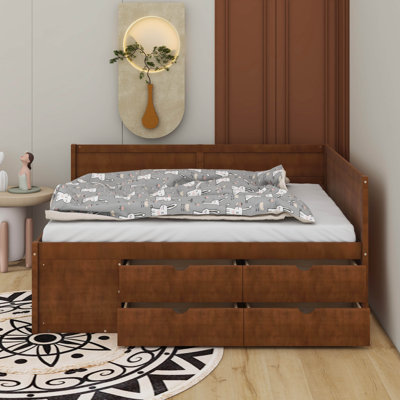 Full Size Daybed With Drawers And Shelves