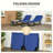 Outsunny 2 Piece Folding Chaise Lounge Pool Chairs, Outdoor Sun Tanning Chairs With 5-Level Reclining Back, Steel Frame For Beach, Yard, Patio, Blue-716713730