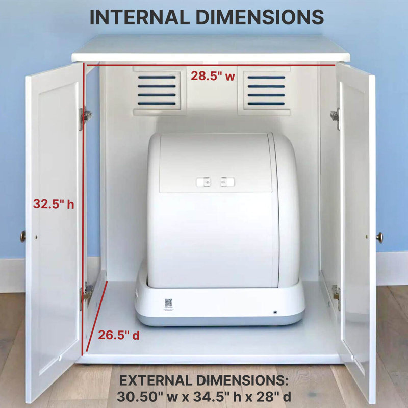 Refined self-cleaning litter box, Fumée