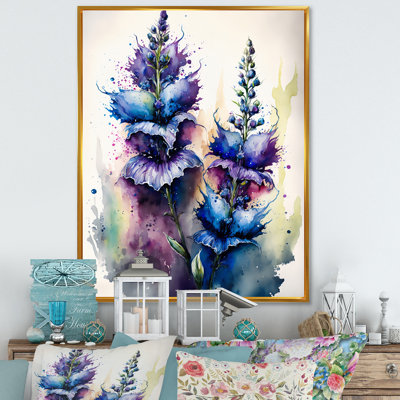 " Blue And Purple Delphinium "