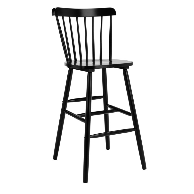 Solid Wood Counter Stool, Black, Bar Stool (76.2cm Seat Height)