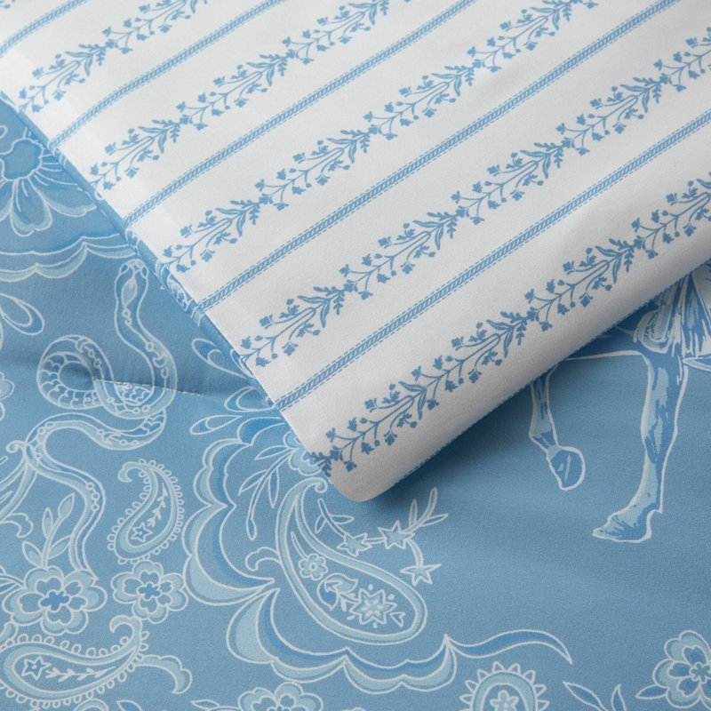 Ensembles de literie Blue Western Cowgirl, ensemble d'édredon simple / simple TG en microfibre
