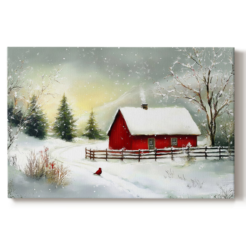 Art de Noël des Fêtes de Noël III - Toile tendue avec châssis - Lxxxv, H 40 po x l 60 po