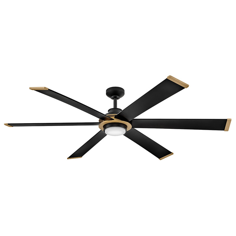 Hinkley Andros LED Ceiling Fan, Matte Black, Matte Black