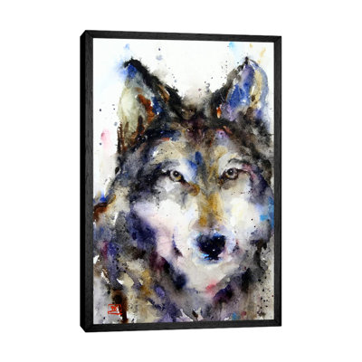 Wolf II by Dean Crouser - Floater Frame Painting on Canvas
