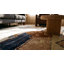 Tapis ivoire antique en coton antique