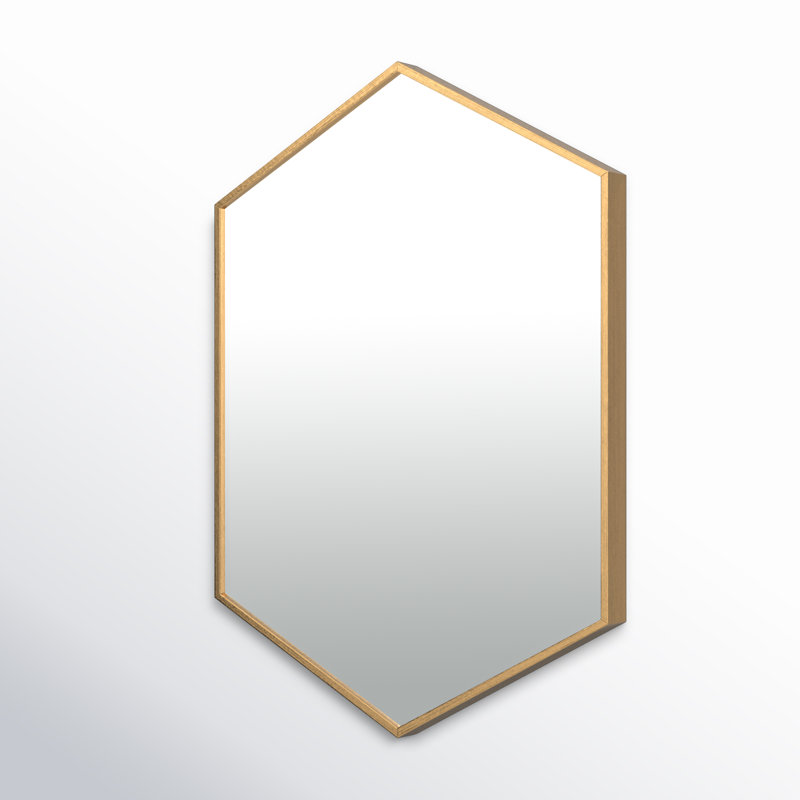 Miroir décoratif Logsdon, 30,98 po x 22,05 po, Doré