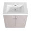 Meuble-lavabo autoportant de 30 po avec lavabo en résine blanche et 2 portes d'armoire à fermeture en douceur-1140267073