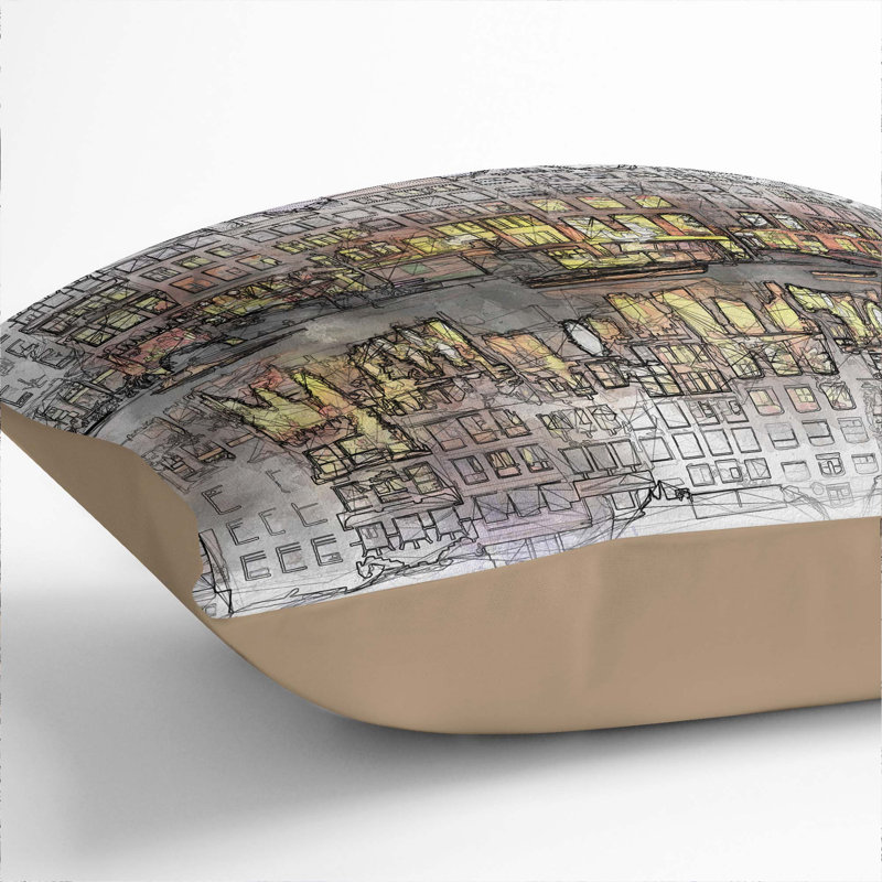 Square Throw Cushion, 55cm H x 55cm W x 20cm D, Stone