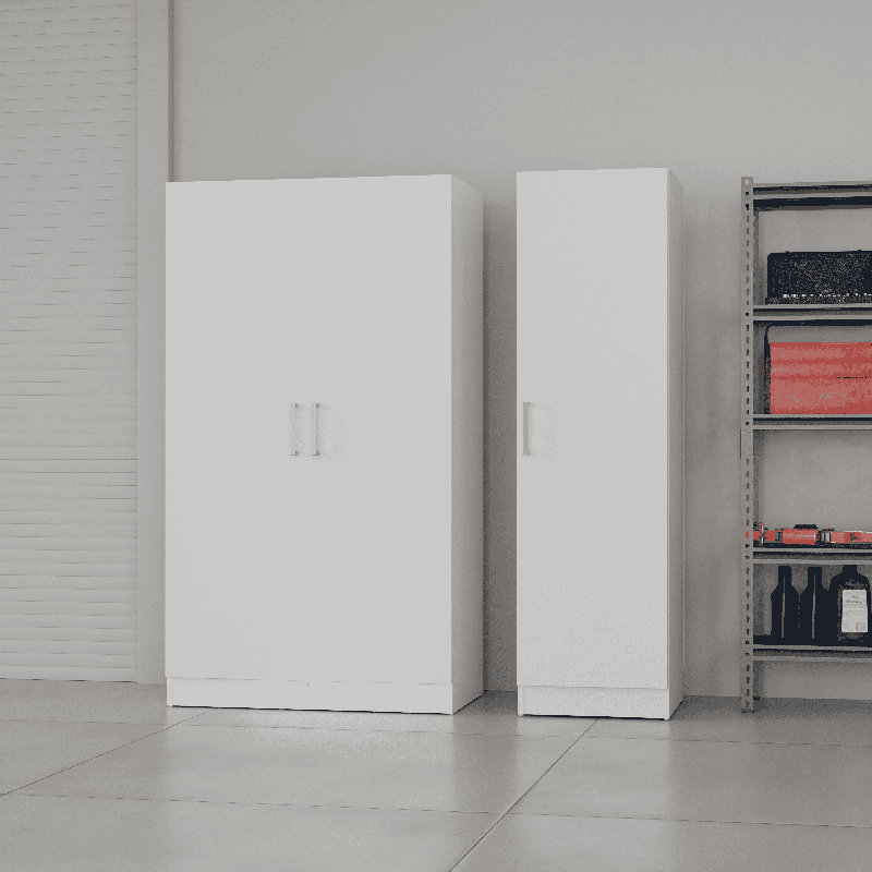 Vienna 2-Piece Tall Pantry Cabinet Set With Adjustable And Fixed Shelves