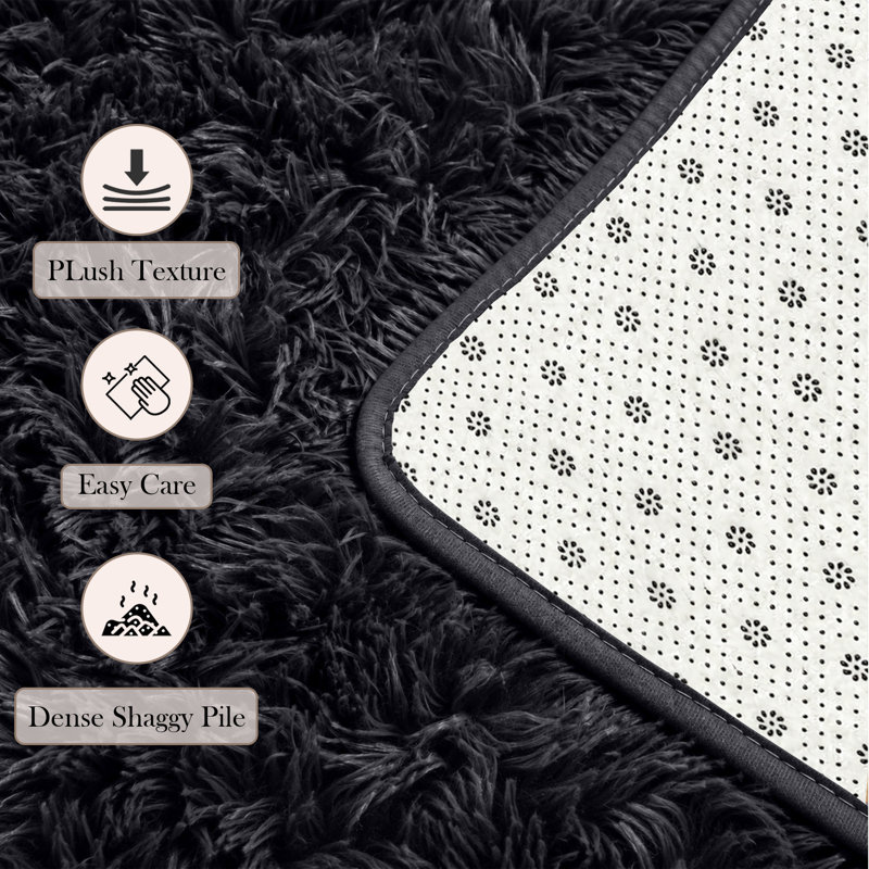 Adela Standard Shag Area Rug, Rectangle 120 x 170 cm