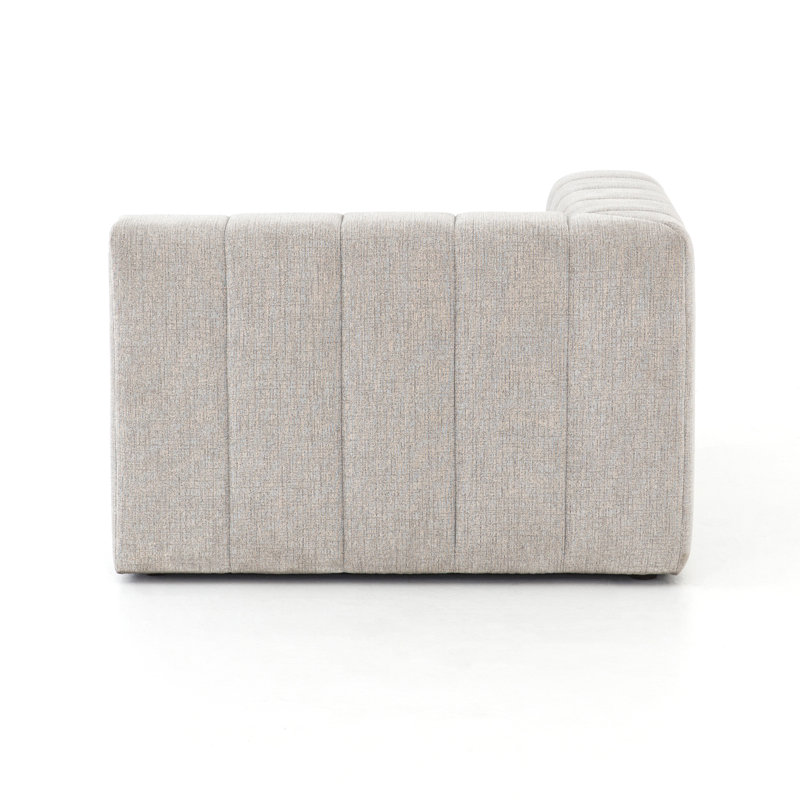 Channeled Laf Chaise Piece, Light Gray Napa Sandstone, Left Hand Facing
