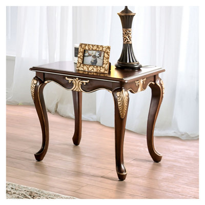 Table de bout en bois massif Traditional