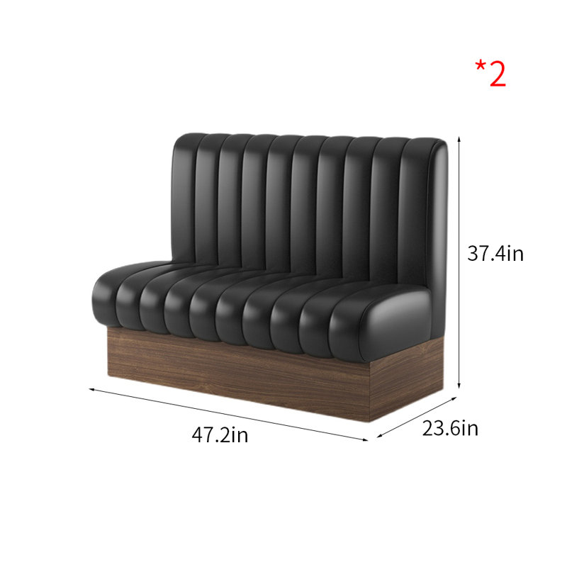 Banc rembourré en similicuir moderne Modern Cafe