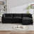 Redenius L-Shape Boucle Upholstered Sectional Sofa With Armrest-107084667