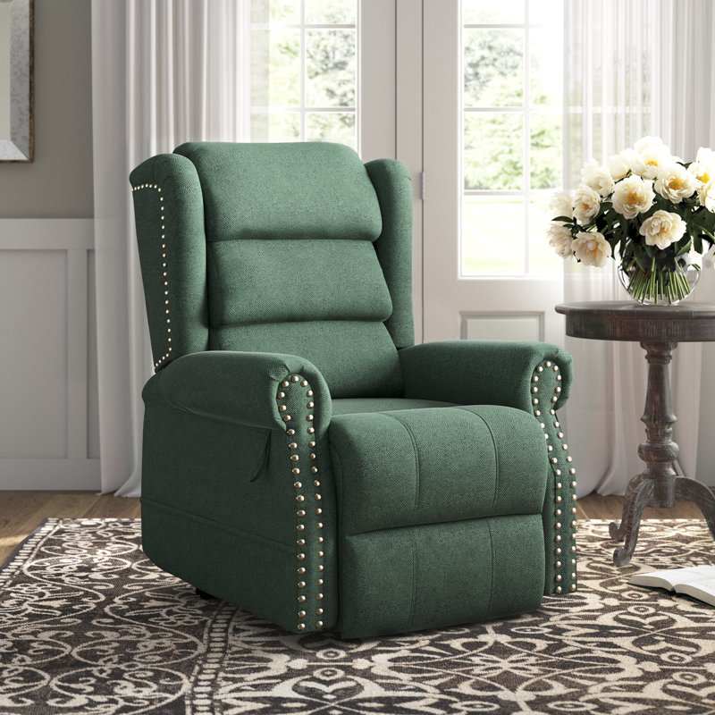 Fauteuil inclinable inclinable standard en tissu 28 po avec massage à 8 points, fauteuil inclinable à dossier réglable
