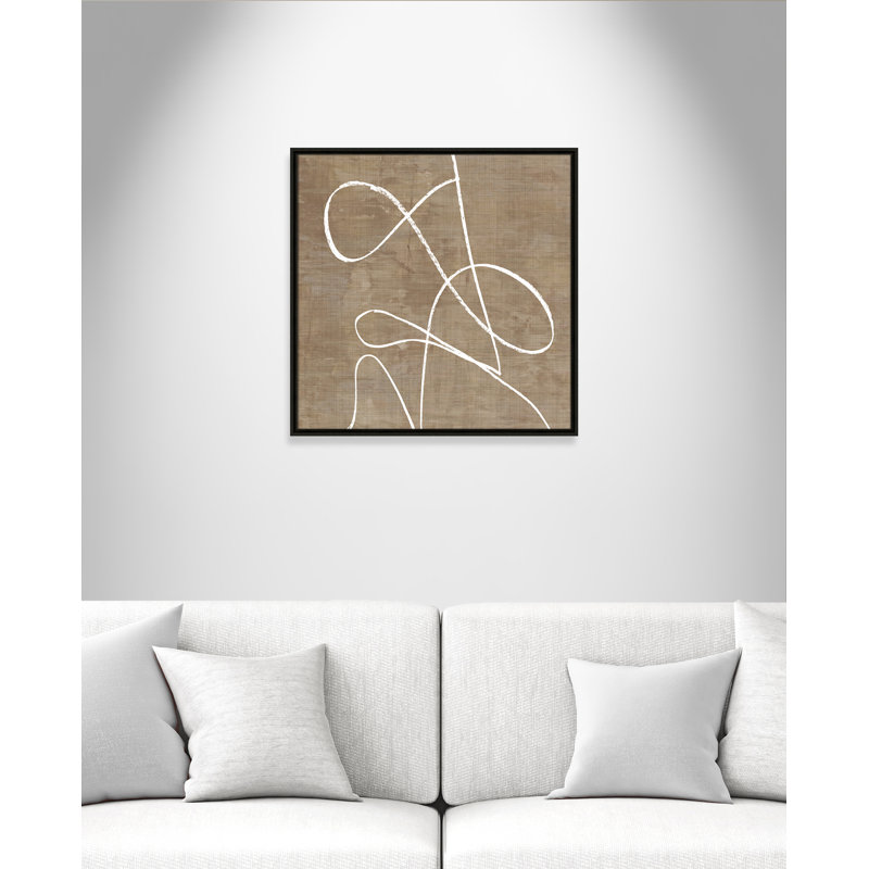 Swooping Lines, Espresso , 25.5" H x 25.5" W x 2" D