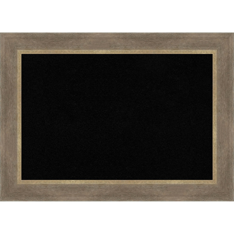 Tableau de bord en bois brun clair Driftwood, tableau d'affichage en liège noir, tableau d'organisation, tableau d'affichage