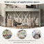 Console en placage d'acacia de 60 pouces avec 4 tiroirs et rangement inférieur ouvert-1336459914