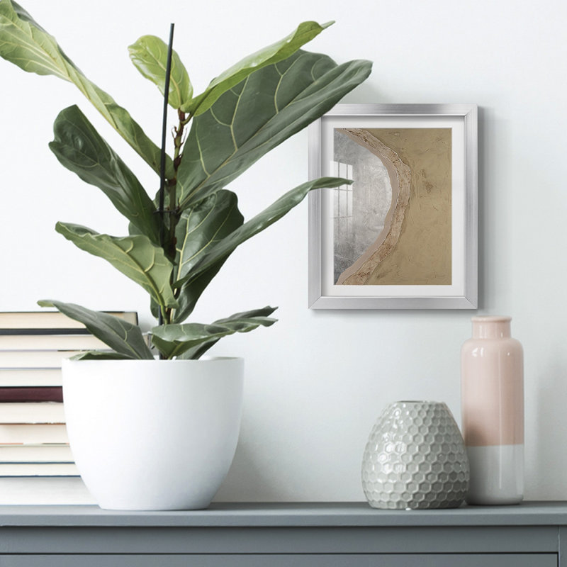 Silver Lake I -Framed Print, 25.5" H x 17.5" W, Silver