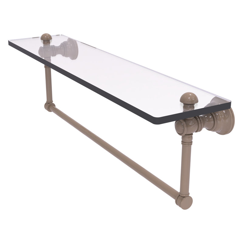 Tablette flottante avec barre à serviettes Carolina, H 7 po x l 22 po x P 5,54 po, Beige ombré