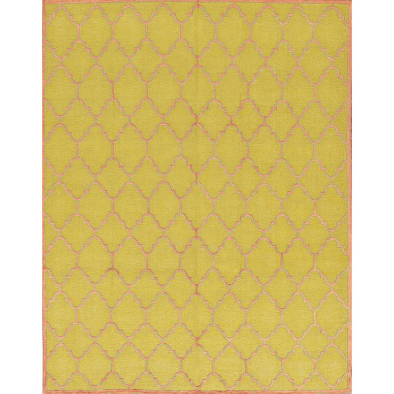 Himalayan Cotton Geometric Area Rug in Yellow