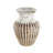 Caidence Mango Wood Distressed Decorative Brown Vase with Carved Grooves