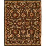 Ranbir Wool Oriental Area Rug in Brown