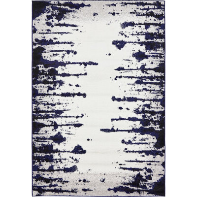 Tapis noir / gris à motif géométrique Newberry