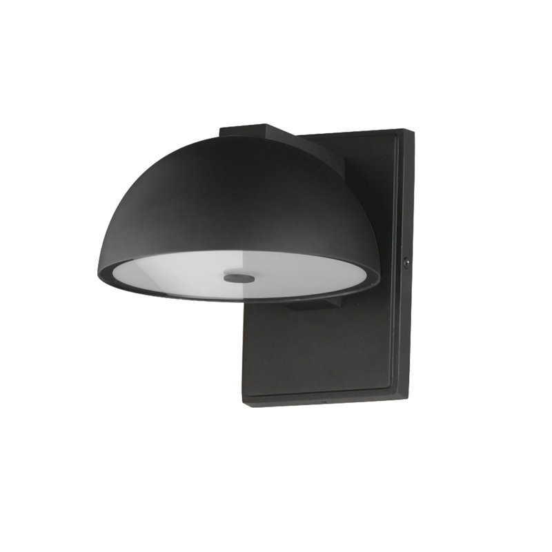 Dremann LED Wall Light, 7" H x 7" W x 8.75" D, Black