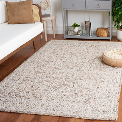 Kaitrin Hand Tufted Wool Pile Floral Rug