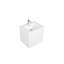 Meuble-lavabo de 24 po. Rangement moderne. Lavabo supérieur en résine. Blanc brillant. Tiroir à fermeture en douceur. Optimisation de l'espace. Méthode d'installation facile. Meuble-lavabo flottant avec rangement