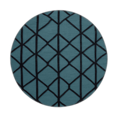 Trellis Blue Indoor and Outdoor Area Rug
