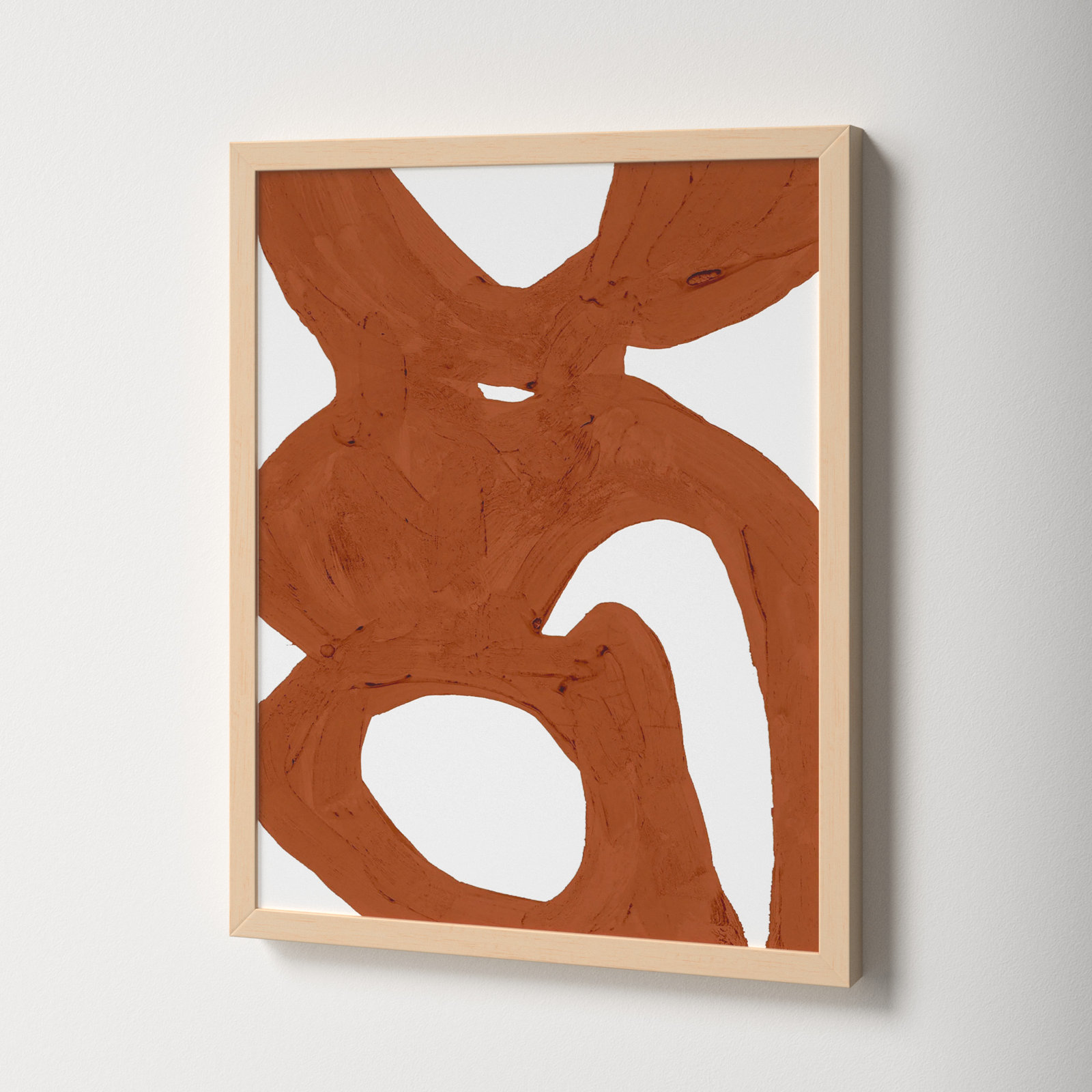 Copper Harmony 1 by Andrea Stokes, 20" H x 16" W x 1.25" D, Brown Framed